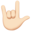 Emoji Gesto ti amo: carnagione chiara su Apple