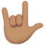Emoji Gesto ti amo: carnagione olivastra su Apple