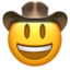 Cowboy Hat Face emoji on Apple