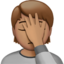 Person Facepalming: Medium Skin Tone emoji on Apple