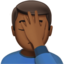 Emoji Lelaki menepuk muka: ton kulit sederhana gelap pada Apple