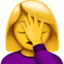 Woman Facepalming emoji on Apple