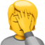 Person Facepalming emoji on Apple