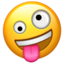 Zany Face emoji on Apple