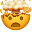 Exploding Head emoji on Apple