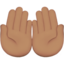 Palms Up Together: Medium Skin Tone emoji on Apple
