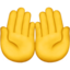 อีโมจิ แบสองมือ บน Apple