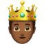 Prinz: mitteldunkle Hautfarbe-Emoji auf Apple