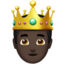 Prinz: dunkle Hautfarbe-Emoji auf Apple
