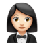 Frau im Smoking: helle Hautfarbe-Emoji auf Apple