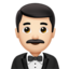 Emoji Uomo in smoking: carnagione chiara su Apple