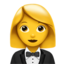 Apple üzerinde Smokinli kadın emojisi