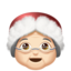 Mrs. Claus: Light Skin Tone emoji on Apple