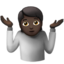 Person Shrugging: Dark Skin Tone emoji on Apple