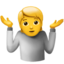 Emoji Angkat bahu pada Apple