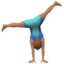 Rad schlagender Mann: mittlere Hautfarbe-Emoji auf Apple
