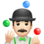 Man Juggling: Light Skin Tone emoji on Apple