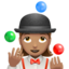 Emoji Giocoliere donna: carnagione olivastra su Apple