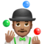 Emoji Lelaki menjugel: ton kulit sederhana pada Apple