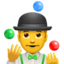 Jongleur-Emoji auf Apple