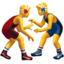 Men Wrestling emoji on Apple