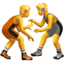 People Wrestling emoji on Apple