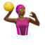 Emoji Joueuse de water-polo : peau mate sur Apple