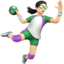 Woman Playing Handball: Light Skin Tone emoji on Apple