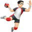 Handballspieler: helle Hautfarbe-Emoji auf Apple