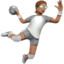 Person Playing Handball: Medium Skin Tone emoji on Apple