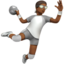 Person Playing Handball: Medium-Dark Skin Tone emoji on Apple