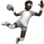 Person Playing Handball: Dark Skin Tone emoji on Apple