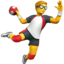 Man Playing Handball emoji on Apple