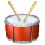 Drum emoji on Apple