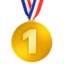 1st Place Medal emoji on Apple