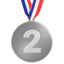 Emoji Pingat tempat kedua pada Apple