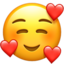 Smiling Face with Hearts emoji on Apple