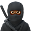 Ninja: Medium-Dark Skin Tone emoji on Apple