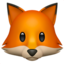 Apple üzerinde Tilki emojisi