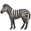 Zebra-emoji op Apple