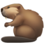Эмодзи Бобр на Apple
