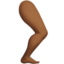 Leg: Medium-Dark Skin Tone emoji on Apple
