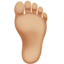 Emoji Hujung kaki: ton kulit sederhana cerah pada Apple