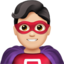Man Superhero: Light Skin Tone emoji on Apple