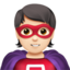 Superhero: Light Skin Tone emoji on Apple