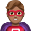 Man Superhero: Medium Skin Tone emoji on Apple