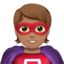 Superhero: Medium Skin Tone emoji on Apple