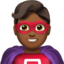 Man Superhero: Medium-Dark Skin Tone emoji on Apple