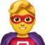 Man Superhero emoji on Apple