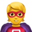 Apple üzerinde Süper kahraman emojisi